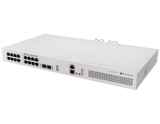 Switch L3 MikroTik CRS418-8P-8G-2S+RM - 17xGbE, 8xPoE-out 150W, 2xSFP+ 10G, Quad-Core 2.2GHz