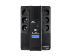 SAI COOLBOX SCUDO 3 800VA con LCD 480W Color Negro 6xSCHUKO