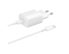 Samsung Cable USB Tipo-C 25W Carga Rápida Blanco - Cargador de Pared