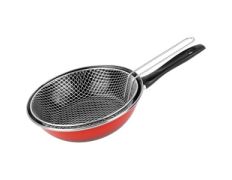 SARTÉN FREIDORA MAGEFESA K2 ROJO 26 ACERO ANTIADHERENTE EFECTO PIEDRA COCINAS APTA TODO TIPO