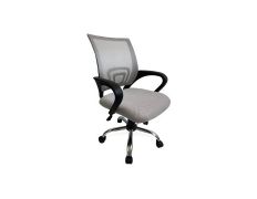 Silla de Oficina Equip de Malla Gris Claro con Recubrimiento PU de Alta Calidad - Diseño Ergonómico