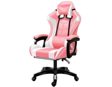 Silla Gaming PowerGaming Blanco Rosa