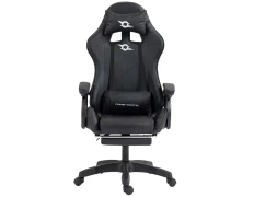 Silla PowerGaming Negro con Reposapiés