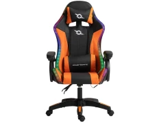 PowerGaming Silla LED RGB Negro Naranja