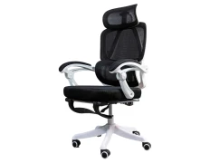 Silla de Oficina Ergonómica Powerbasics Confort T20 Negro con Ruedas y Reposapiés