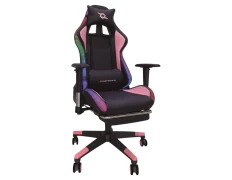 Silla PowerGaming LED RGB V2 Rosa con Reposapiés - Comodidad y Estilo en un Producto Gaming