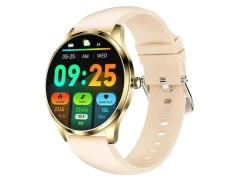 Smartwatch TN99 Dorado con Correa de Silicona y Pantalla AMOLED 1,43 pulgadas