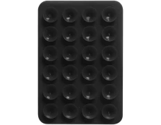 Soporte adhesivo de smartphone con ventosa en color negro - Marca CROCOCASE