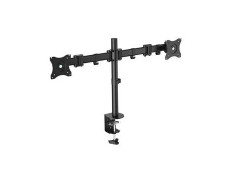 SOPORTE DE MESA EQUIP 650115 para 2 pantallas 13"-27" con brazo inclinable y giratorio 360° - MAX. VESA
