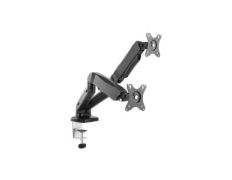 SOPORTE MESA PARA 2 PANTALLAS 13"-32" EQUIP 650121 BRAZO INCLINABLE GAS VESA 9
