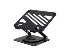 SOPORTE DE PORTATIL TRUST ZEFF METALICO COLOR NEGRO PLEGABLE GIRATORIO HASTA 16" 10Kg