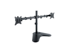 SOPORTE MESA TOOQ PARA 2 PANTALLAS 17''-32'' GIRATORIO E INCLINABLE NEGRO