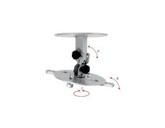 Techo para Proyector OMB Monoprojector - Soporte Orientable +-30º, Giro 360º, 15kg - Plata