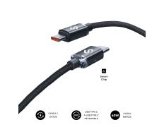 CABLE OPTIMUS 60W USB-C/USB-C 1 M NEGRO SUBBLIM
