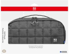 HORI PUFF POUCH BLACK (FUNDA ACOLCHADA NEGRA) ( SWITCH2 / SWITCH / OLED )