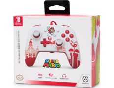 POWER A ENHANCED WIRED CONTROLLER SUPER MARIO WHITE & RED (BLANCO/ROJO)