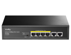 SWITCH CUDY 6-PORT 10/100M POE+ SWITCH 60W