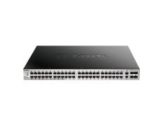 Switch Gestionable D-Link DGS-3130-54PS/E Stackable - 48P PoE Giga + 2P 10G + 4P 10G SFP+