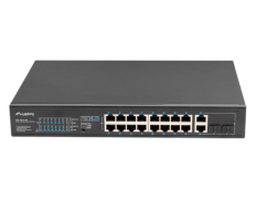SWITCH LANBERG 18 PTOS 100MB 16xPOE+/2x GBIT ETHER 250W RACK 19"
