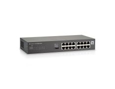 Switch Level One No Gestion 16P Mini 10/100/1000 con Kit Montaje Rack 19"