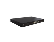 Switch Level One no gestionable 16P 10/100 PoE 270W + 2 Gigabit + 2 SFP