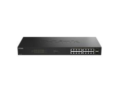 Switch No Gestionable D-Link DGS-1018P/E 16P Giga POE+(240W)+2P SFP