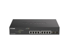 Switch D-Link Semigestionable 8P Giga PoE (130W) + 2P Giga Combo Rack - Modelo DGS-1100-10MPV2/E
