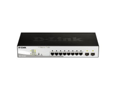 Switch Semigestionable D-Link DGS-1210-08P/E con Giga PoE (45W) + Giga Combo Rack - DLINK