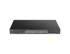 Switch Semigestionable D-Link DGS-1250-28XMP/E - 24P Giga PoE (370W) + 4P 10G SFP+