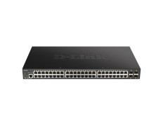 Switch Semigestionable D-Link DGS-1250-52XMP/E 48P Giga POE (370W) + 4P 10G SFP+ - Capacidad de Switch