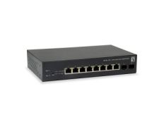 Switch Semigestionable Level One GEP-1051 - 10P 8xGb PoE 2xGb SFP 70W Carcasa Metálica