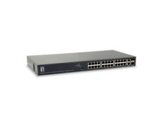 Switch Semigestionable Level One GEP-2651, 26 Puertos Gigabit, PoE 185W, Carcasa Metálica