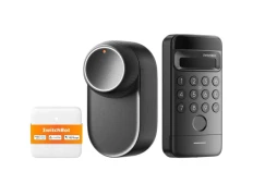 Cerradura inteligente SwitchBot Ultra 3 en 1 con panel de control Hub Mini Matter y teclado Vision