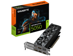 GIGABYTE GeForce RTX 5050 OC Low Profile 8G Tarjeta Gráfica - 8GB GDDR6, 128bit, PCI-E 5.0, 2587MHz Frecuencia del núcleo, 2 x DP, 2 x HDMI, NVIDIA DLSS 4, GV-N5050OC-8GL