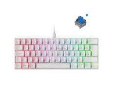 Teclado Gaming Mecánico Mars Gaming MKMINIWBES/ Switch Azul/ Blanco