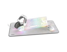 TECLADO TKL H-MECH RED MOUSE RGB HEADSET Y ALFOMBRILLA MARS GAMING MCP-RGB3 WHITE