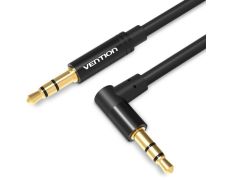 Cable de Audio Estéreo Acodado Jack 3.5mm a Jack 3.5mm 0.5m Negro Vention