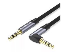 Cable de Audio Estéreo Acodado Jack 3.5/M a Jack 3.5/M 3m Gris Vention