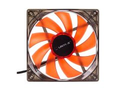 Ventilador Interno UNYKAch 120mm Translúcido con LED Rojo y 9 Aspas
