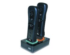 MAD CATZ Dual Charging Station Plus en negro para Wii/Wii U