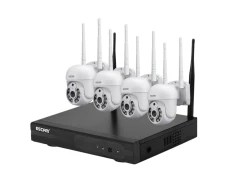Kit de videovigilancia IP Escam WNK714 Wifi Blanco | 3MP, 4 Cámaras