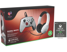 PDP Bundle Radial White con Controlador Cable + Headset Gaming + Game Pass Xbox One