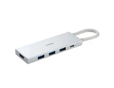 Xiaomi Hub 5 en 1 USB-C+USB 3.0x3+HDMI Plata