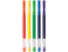 Xiaomi High-capacity Gel Pen - Bolígrafos de Gel 0.5mm (Paquete de 5) en 5 Colores