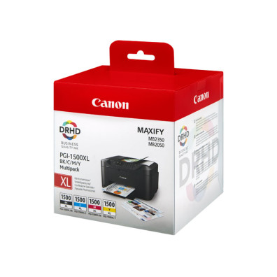 Pack 4 Cartuchos Tinta PGI-1500 XL, Colores Vivos