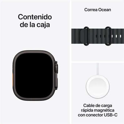 Apple Watch Ultra 2 GPS Cellular 49mm Caja Negra Titanio  Correa Ocean Negra