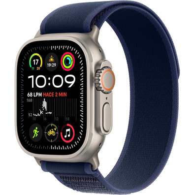 Apple Watch Ultra 2 GPS Cellular 49mm Caja Titanio Loop Trail Azul M/L