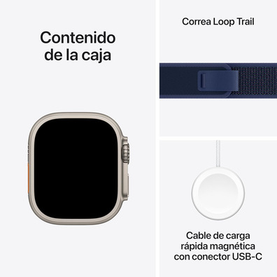 Apple Watch Ultra 2 GPS Cellular 49mm Caja Titanio Loop Trail Azul M/L