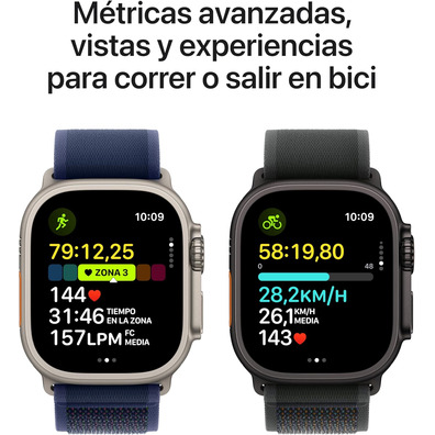 Apple Watch Ultra 2 GPS Cellular 49mm Caja Titanio Loop Trail Azul M/L
