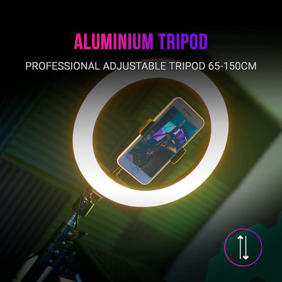 Aro de Luz Profesional Mars Gaming MGRING 10.2''